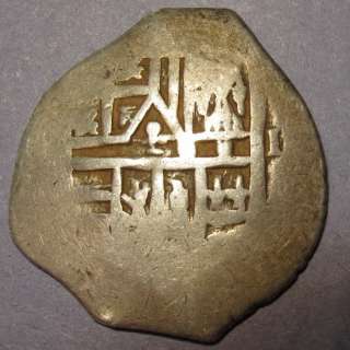 Treasure Coin,Spanish Colonial 2 Reales Silver Cob King Phillip III 