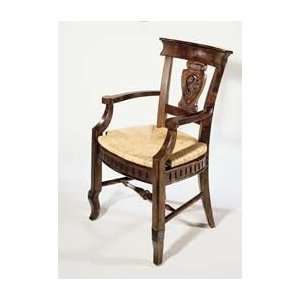  Hekman Furniture Arm Chair With Rush Seat in Chateau 