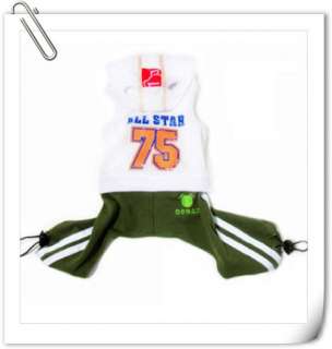 Stripe Jumpers Hoodie shirt Vest dog pet Coat clothes#S  