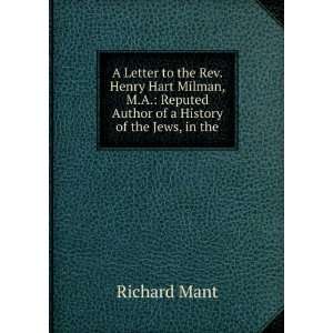   of a History of the Jews, in the Richard Mant  Books