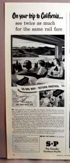 1948 Southern Pacific Railroad RR Ad California  