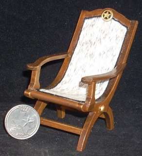 Miniature Cattle Baron Chair 112 Scale Western  