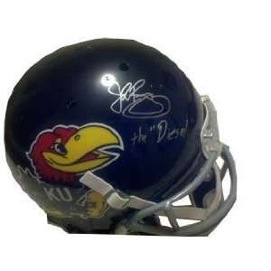  John Riggins Signed Helmet   Univ of Kansas Auth 1969 JSA 