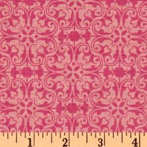  44 Wide Sunny Happy Skies Lace Pink Fabric By The Yard 