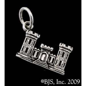   Gothic Castle Charm   Sterling Silver Vampire Jewelry 