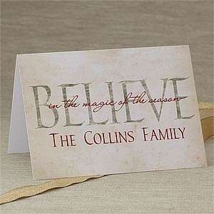  Family Name Personalized Christmas Cards   Believe Health 