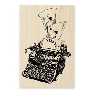   Wood Handle Rubber Stamp, Typewriter Note Image Arts, Crafts & Sewing