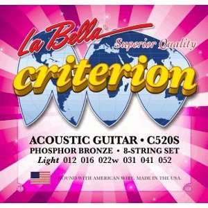  La Bella Acoustic Guitar Criterion Phosphor, .012   .052 