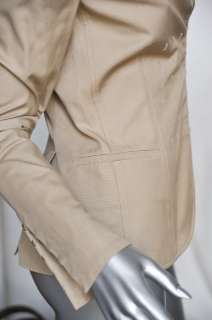 GUCCI TOM FORD Womens Khaki Fitted Adjustable Hook+Eye Blazer Jacket 