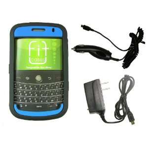  BLACKBERRY BOLD 9000 iCASE PREMIUM BLUE & BLACK SILICONE 