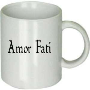 Amor Fati (Love of Fate) Classic Latin Saying. Ceramic Coffee Cup