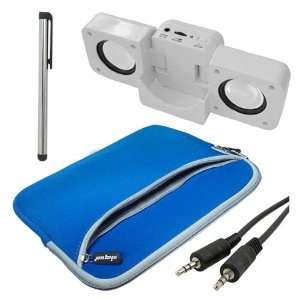  BLUE Dual Pocket Carrying Bag + Speak Fold up Docking Station WHITE 