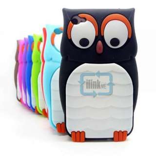 New Cute Owl Designs Cartoon Silicone Case Cover for Apple iPhone 4 4S 