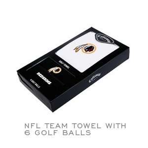   CALLAWAY NFL Embroidered Team Golf Towel And 6 Team Logo Golf Ball