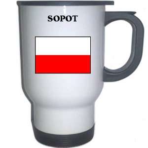  Poland   SOPOT White Stainless Steel Mug Everything 