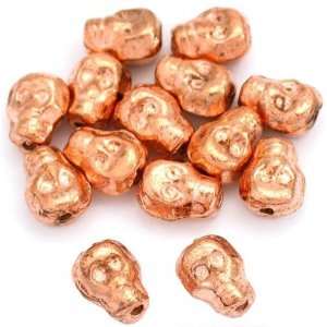  15g Skull Beads Copper Plated Skeleton 8.5mm Approx 14 