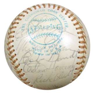 1975 NY Yankees Team Autographed Signed AL Baseball Munson Hunter JSA 