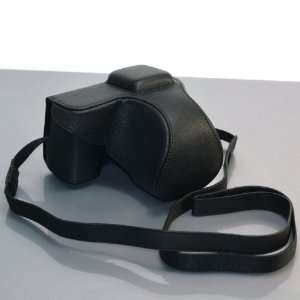    Black / Leather Camera Case for Sony NEX5 (1343 2)
