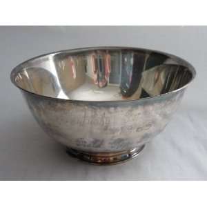   Silver Paul Revere Repro Bowl Sons of Liberty Bowl Engraved 8 Inches