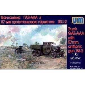  GAZ AAA Military Truck w/Zis2 57mm Anti Tank Gun 1 72 Uni 