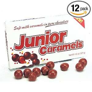 TOOTSIE Junior Caramels, 4.25 Ounce Boxes (Pack of 12)  