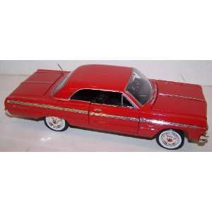  Motormax 1/24 Scale 1964 Chevrolet Impala in Color Red 