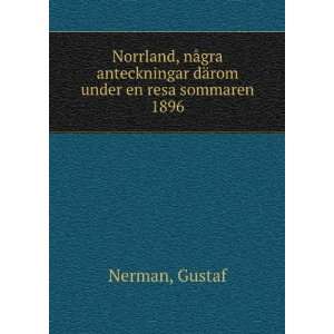   dÃ¤rom under en resa sommaren 1896 Gustaf Nerman  Books