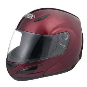  GMAX GM44 Full Face Street Helmet (X Large, Red Wine) Automotive