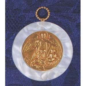  Silver Guardian Angel Crib Medallion Jewelry