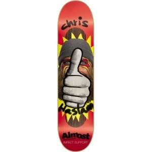  Almost Chris Haslam Impact Thumbs Up Skateboard Deck   8.1 