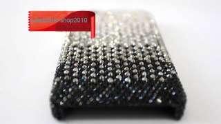   Black Bling Swarovski Crystal Case Cover For iPhone 4 4G 4S  