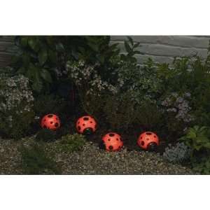  Solar Garden Light 4 Piece Set Ladybugs