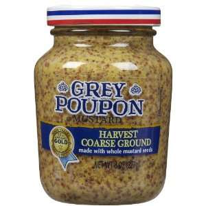 Grey Poupon Harvest Coarse Gorund Mustard, 8 oz