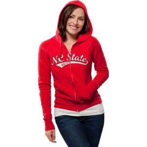North Carolina State Wolfpack Womens Distressed Tail Sweep Full Zip 