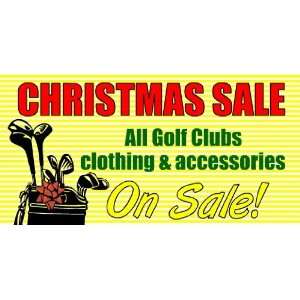  3x6 Vinyl Banner   Golf Christmas Sale 