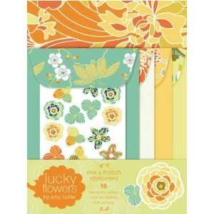  Chronicle Books Lucky Flowers Mix & Match Stationery 