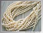 Fresh water Pearl 3 4 mm White Oval Rice Beads