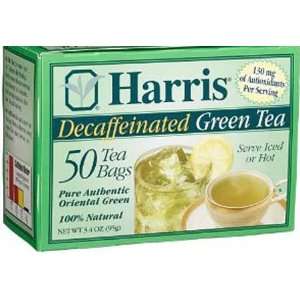 Harris Decaffeinated Green Tea Bags 50 ct   12 Pack  