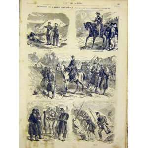  Uniforms Military Infantry Officer French Print 1866