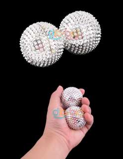 Pair Magnetic Hand Palm Acupuncture Ball Needle Massage  