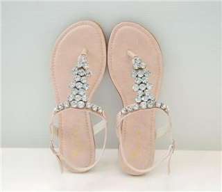 BN Flat T Strap Thong Slingback Sandals Gray Beige Pink  