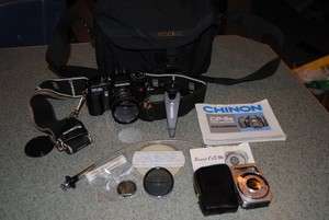 Chinon CP 5s 35mm Camera Seikanon 52mm lens + Accessories & Case 