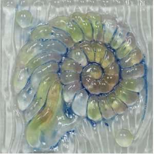   Decorative Glass Insert Tile Backsplash Snail Design
