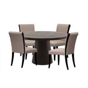  Diamond Sofa 53 Round Pedestal Dining Table With Four 
