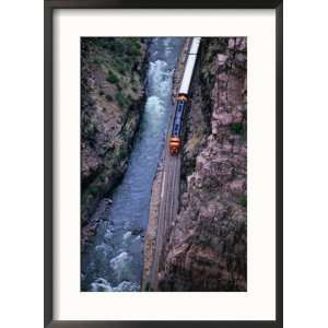 Aerial of Passenger Train in Royal Gorge Near Canon City, Canon City 