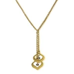  Double Iris 14K Gold Vermeil Chain Garnet Necklace   15 17 