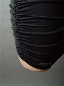 BLK Lace Print Satin Dolman Slv Banded Hem Mini Dress S  