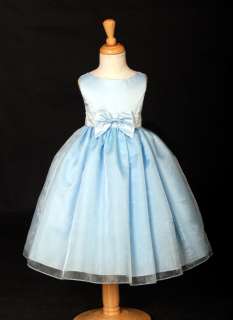 Sky Blue Flower Girl Dress