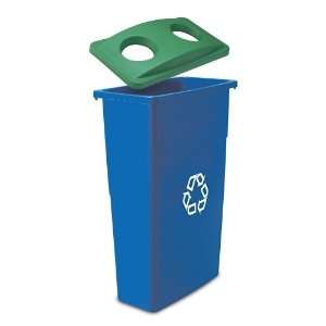  Rubbermaid 23Gallon Slim Jim Recycling Receptacle with Can 