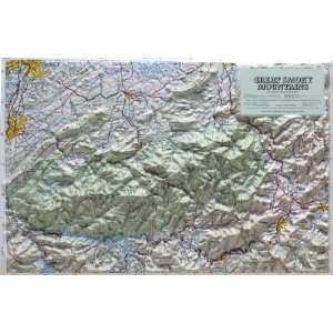  GREAT SMOKEY MOUNTAINS NATIONAL PARK Raised Relief Map 